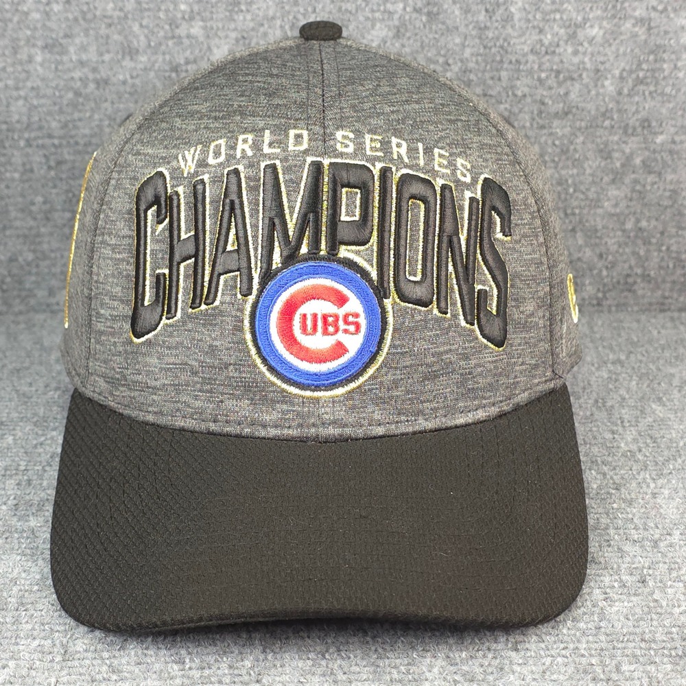 Chicago Cubs Hat Cap Stretch‎ Fit Gray OSFM MLB Baseball Mens New Era 39THIRTY